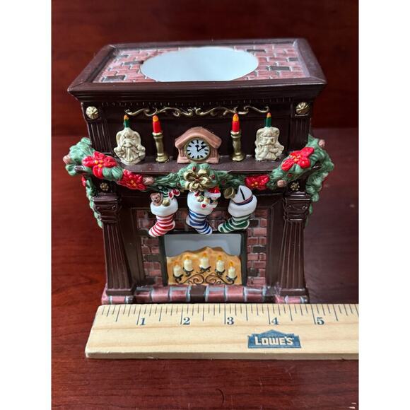 Partylite Hearthside Aroma Wax Melts Warmer Christmas Fireplace Mantle Stockings - Picture 7 of 8